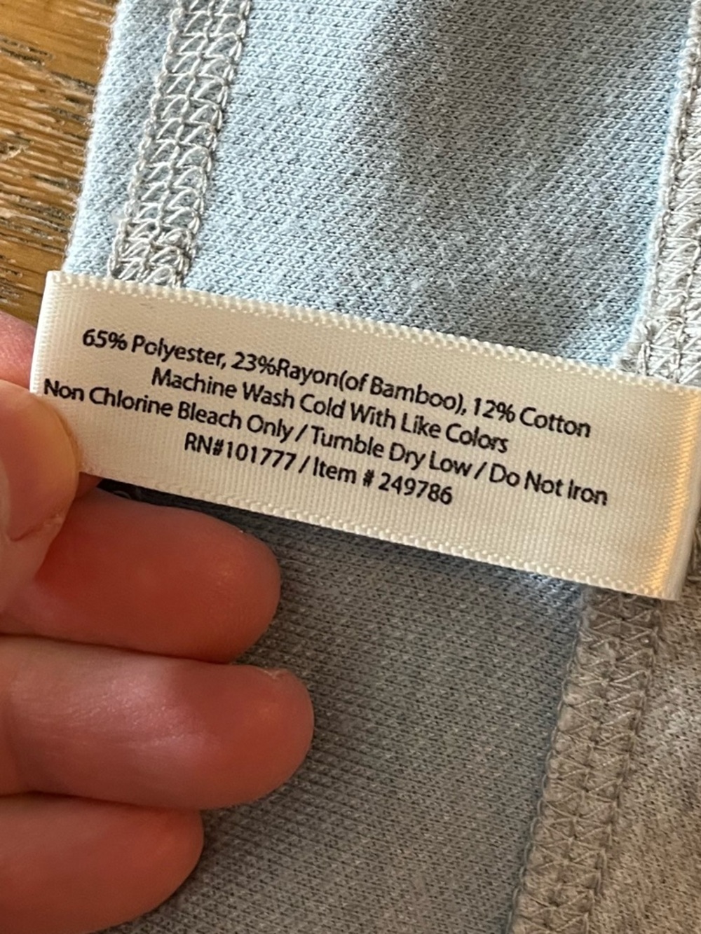 Light Blue Drawstring Lounge Pants used - Picture 4 of 5